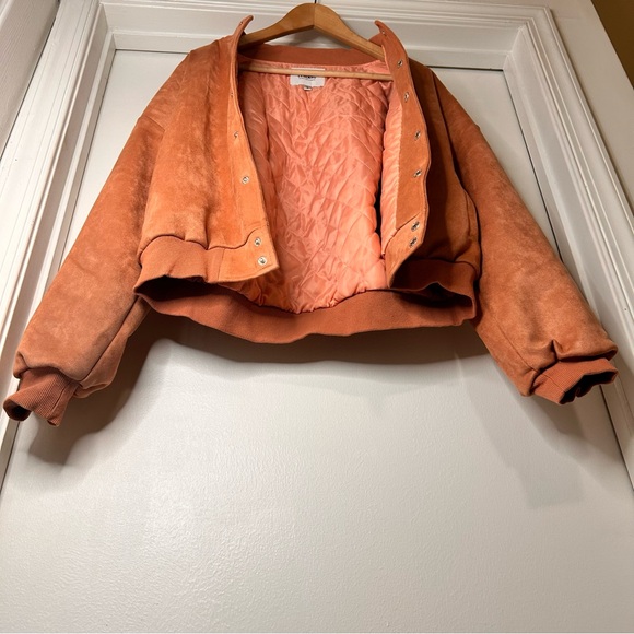 LEBLANC Faux Suede Bomber Jacket - Size Small - Picture 8 of 13